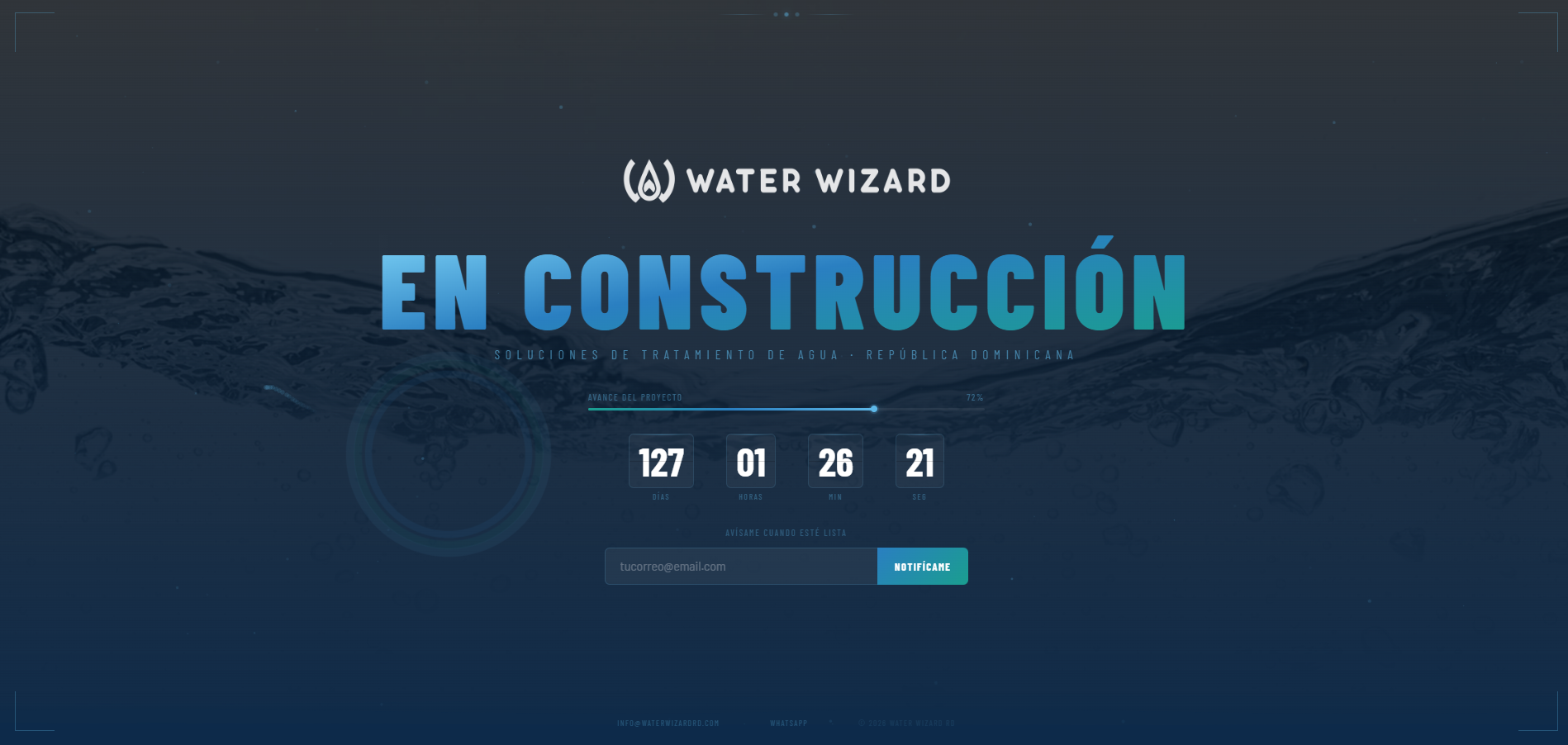 Web de Water Wizard RD